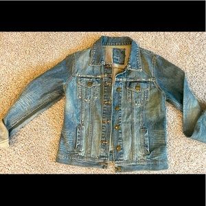 Distressed Boutique Jean Jacket SZ Small